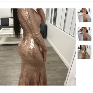 Lauras boutique all sequin long dress
